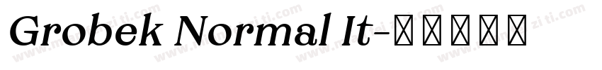Grobek Normal It字体转换